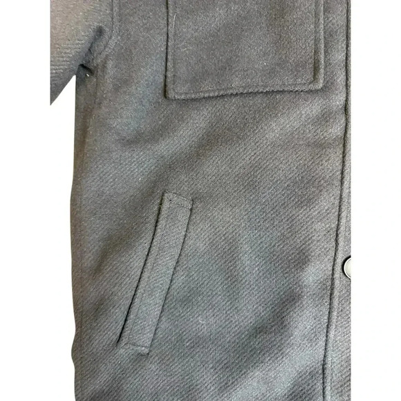 Kangol X H&M Mens Shaket Oversize Shirt Jacket Size XS Charcoal Dark Gray NWOT - Picture 6 of 16